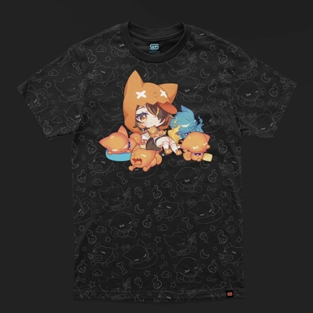NEW - 100% AUTHENTIC GamerSupps GG  SINDER PYRO Pajama Shirt - BLACK - 4XL